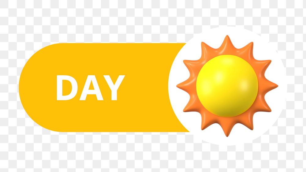 Day sun icon png, editable design