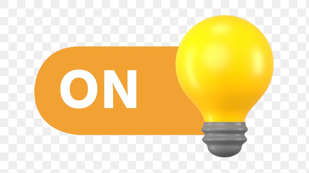 On light bulb icon png, editable design