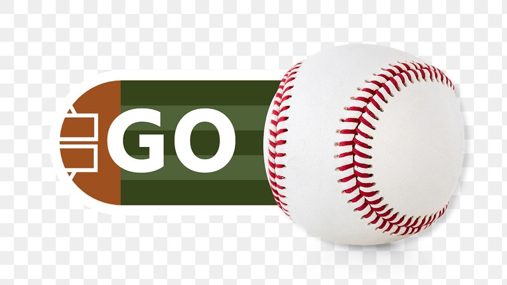 Go baseball icon png, editable design