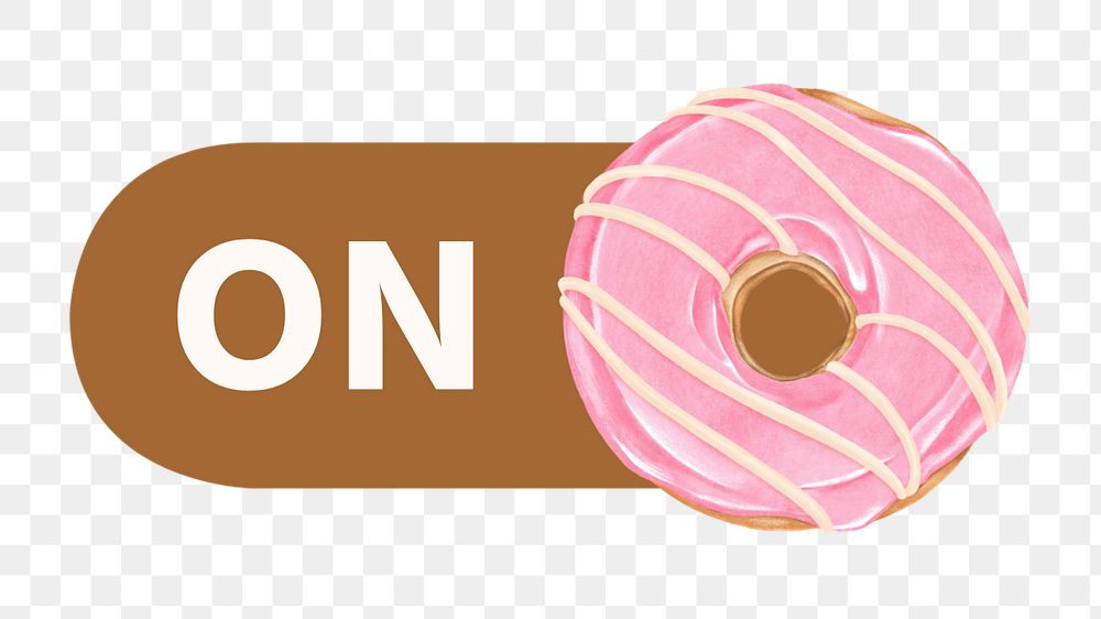 On donut icon png, editable design