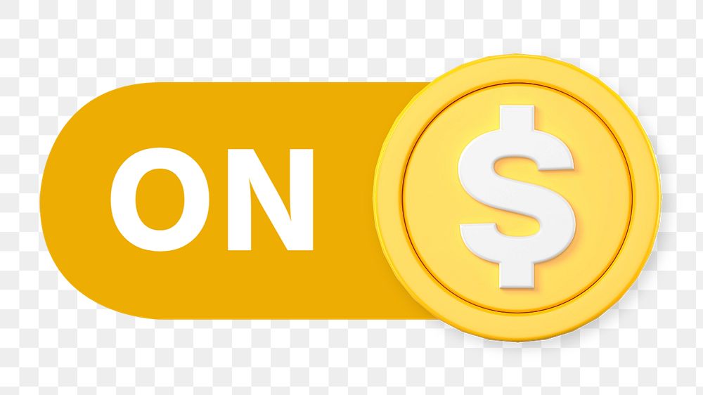 On money coin icon png, editable design