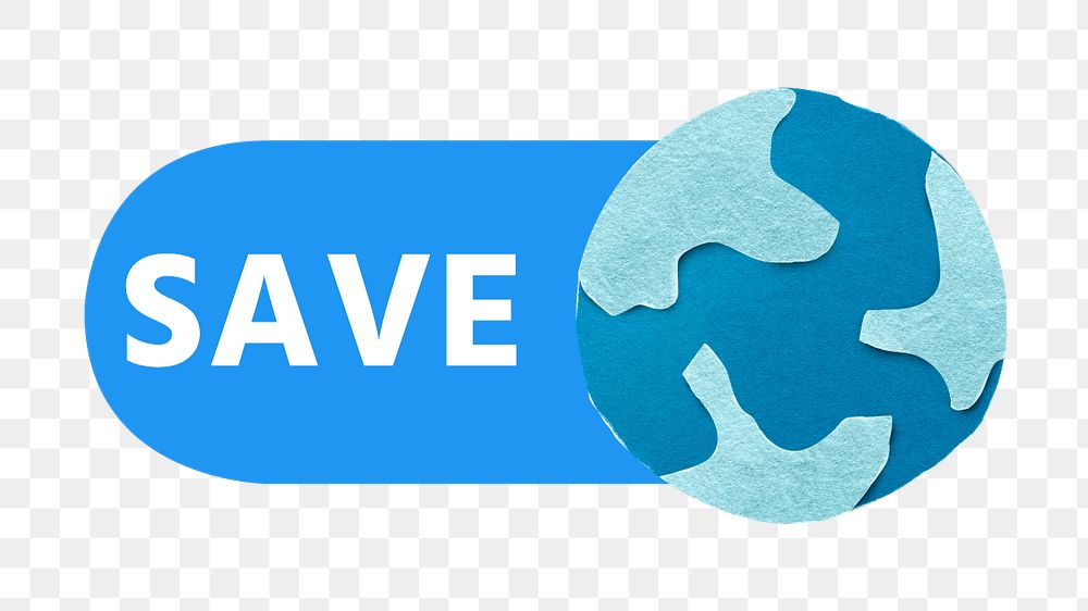 Save earth icon png, editable design