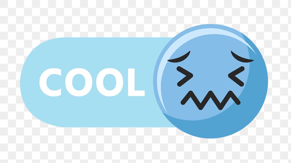 Cool emoticon icon png, editable design