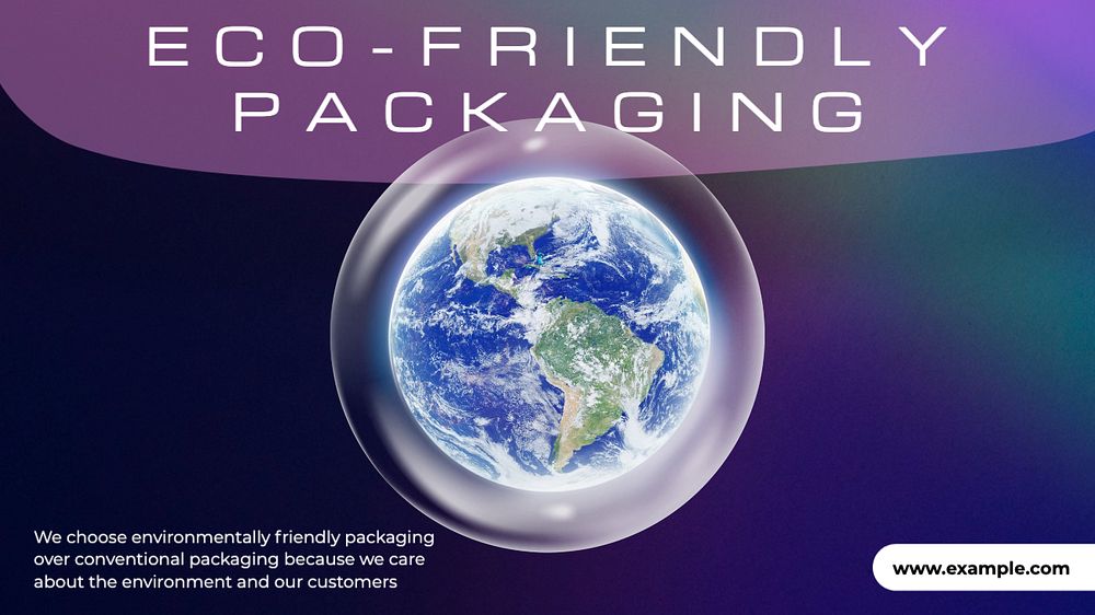 Eco-friendly packaging blog banner template, editable text