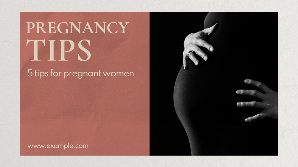 Pregnancy tips blog banner template, editable text