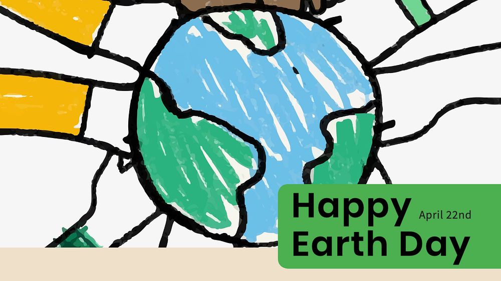 Earth day blog banner template, editable text