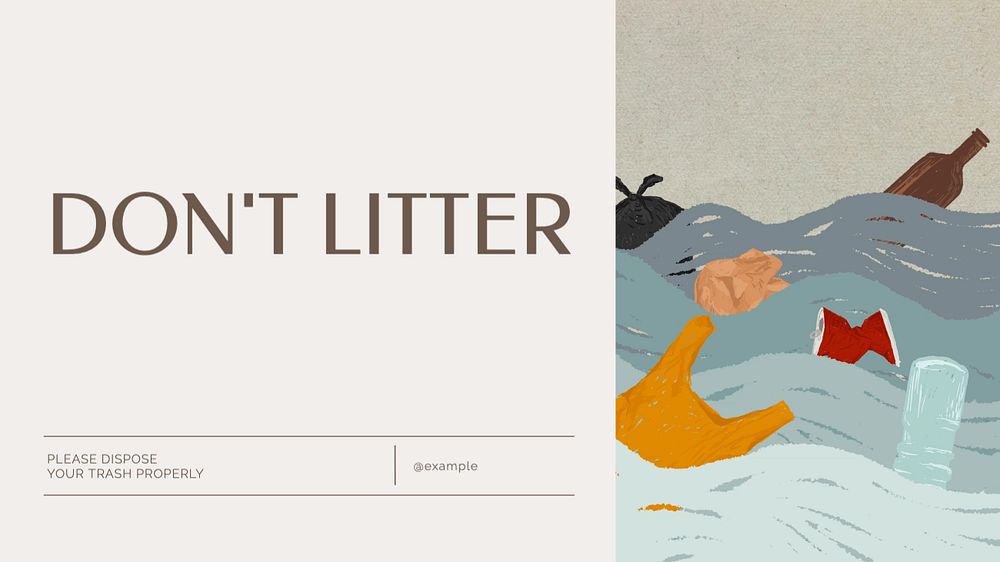 Don't litter blog banner template, editable text