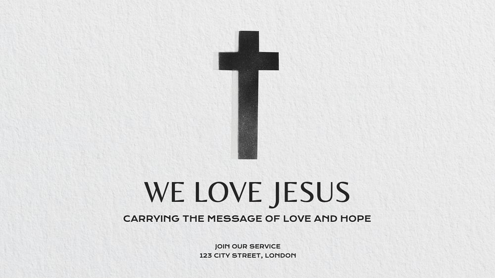 We love Jesus blog banner template, editable text