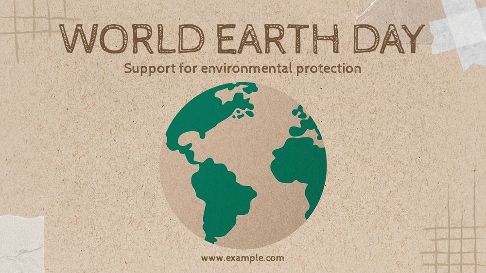 World earth day blog banner template, editable text