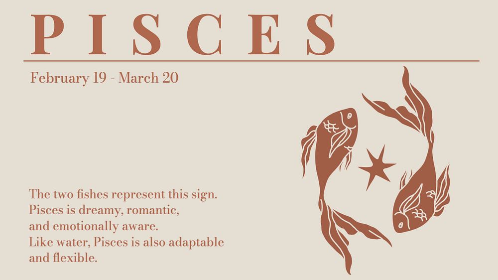 Pisces blog banner template, editable text