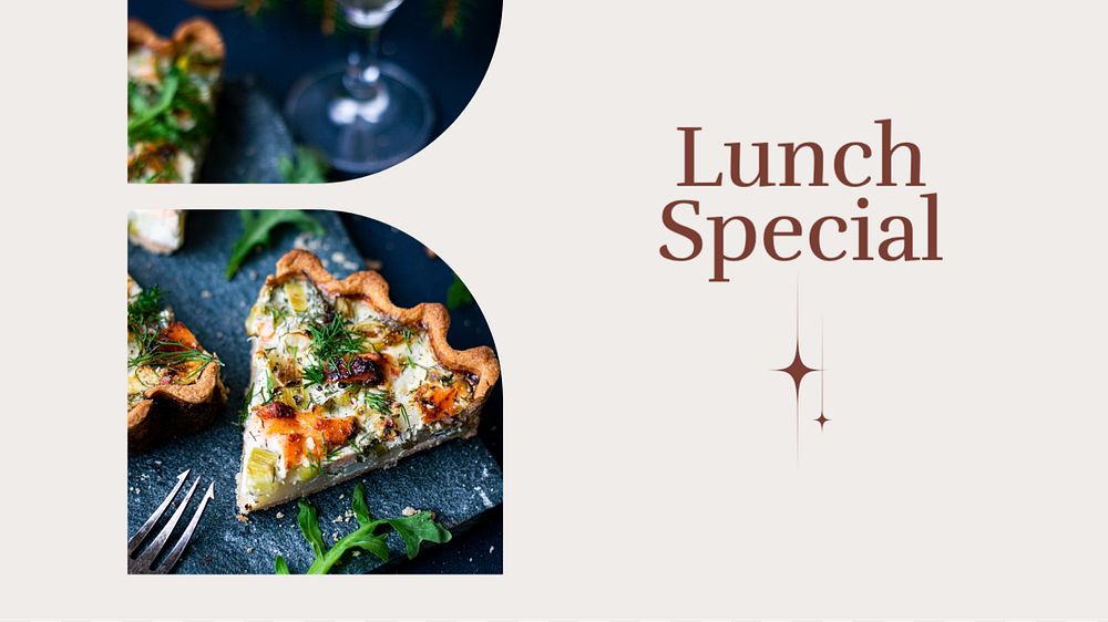 Lunch Special blog banner template, editable text