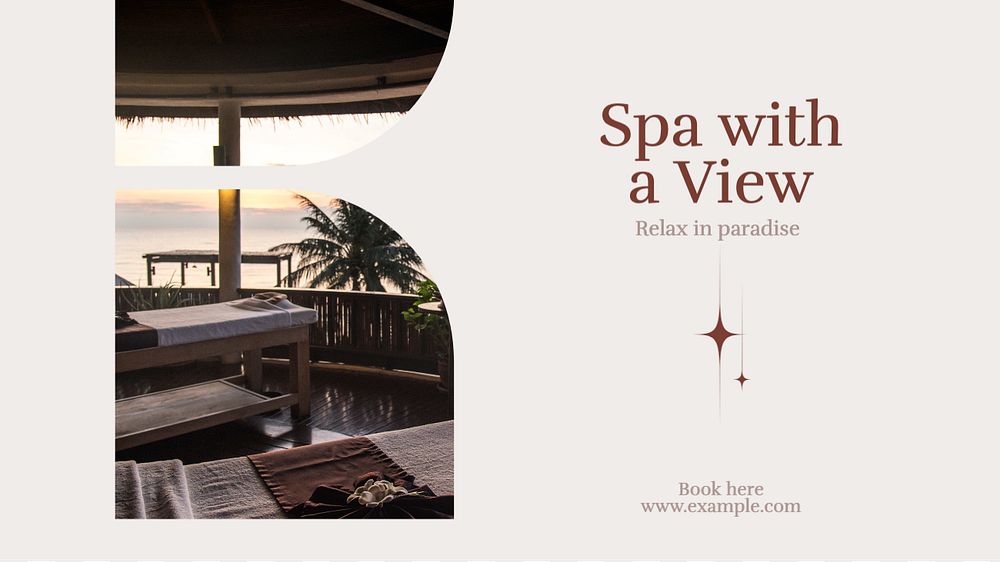 Spa blog banner template, editable text