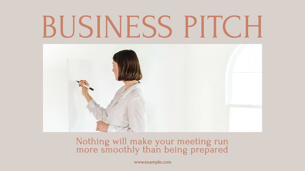 Business pitch blog banner template, editable text