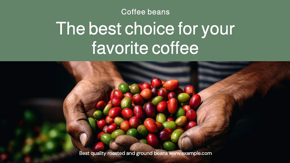 Best coffee beans blog banner template, editable text