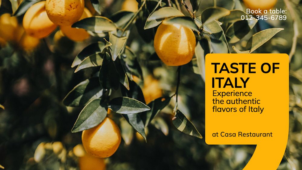 Authentic food taste blog banner template, editable text