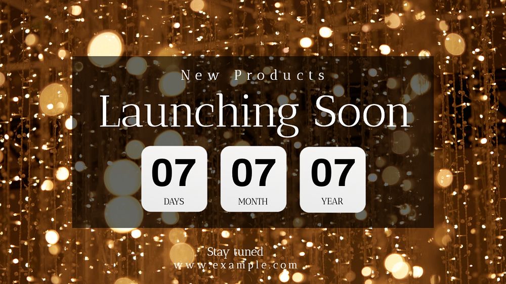 Launching soon blog banner template, editable text