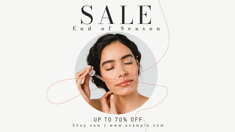 End of season sale blog banner template, editable text