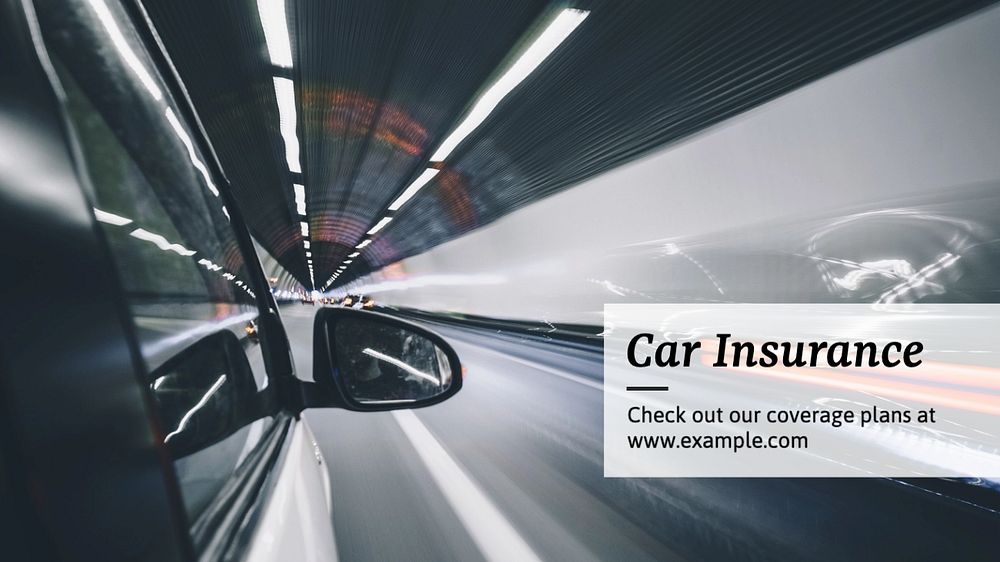 Car insurance blog banner template, editable text