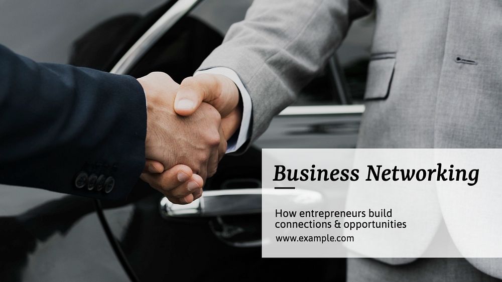 Business networking blog banner template, editable text