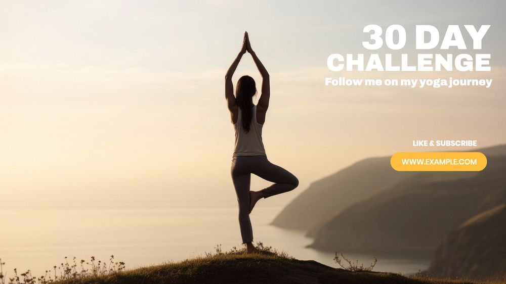 30 day challenge blog banner template, editable text