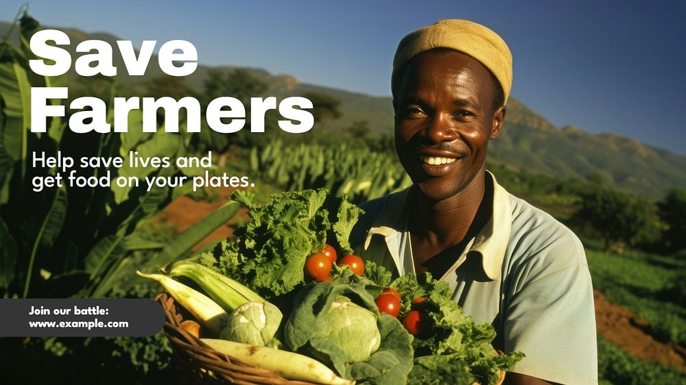 Save farmers blog banner template, editable text