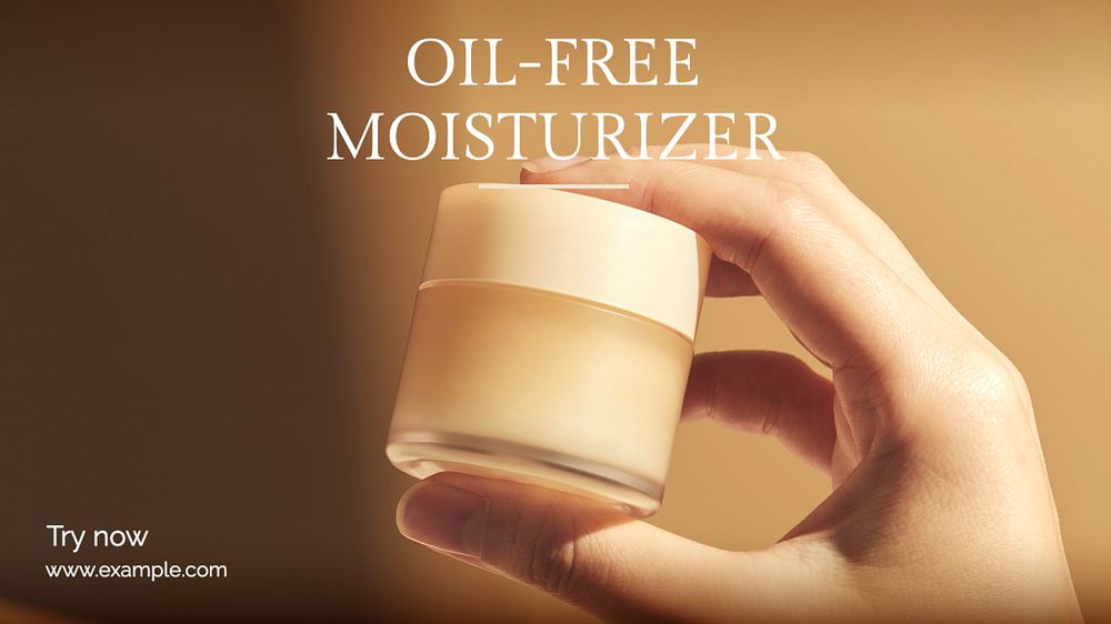 Moisturizer & cream blog banner template, editable text