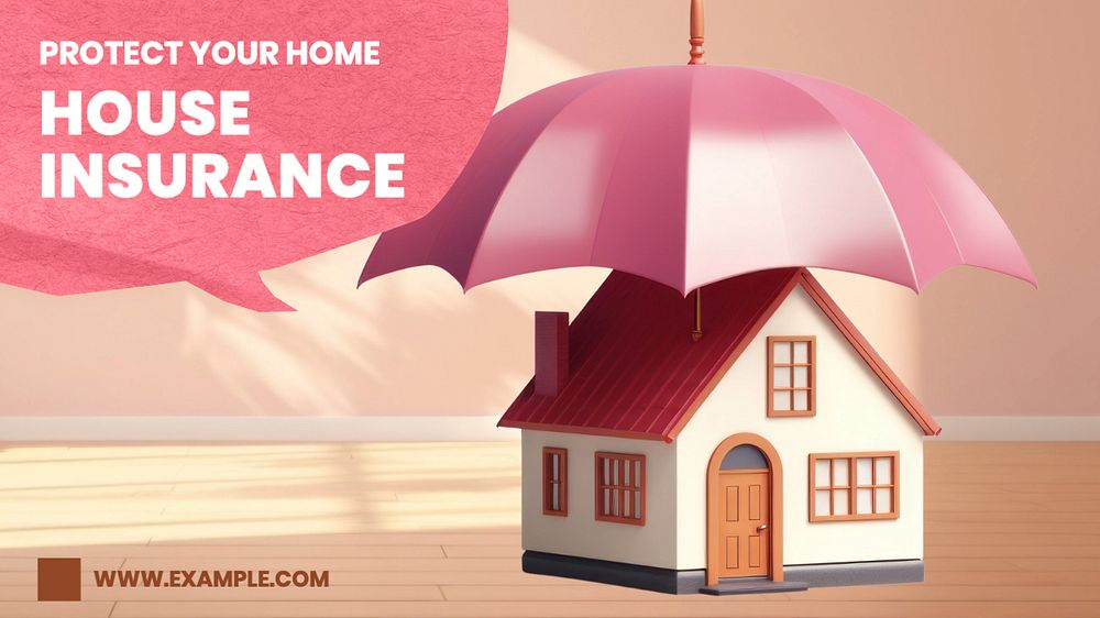 House insurance blog banner template, editable text