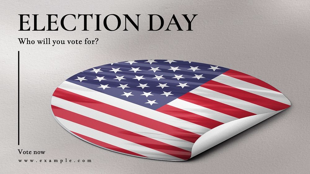 Election day blog banner template, editable text