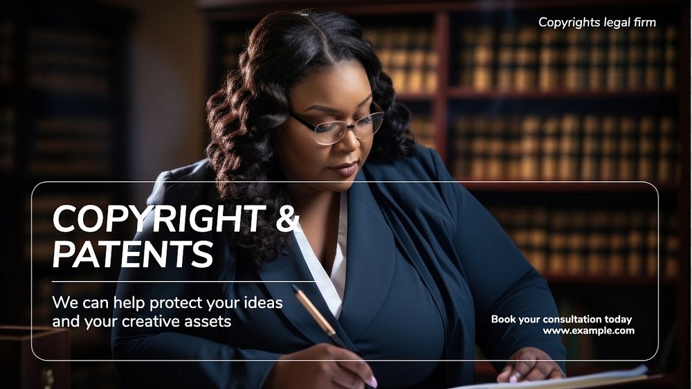 Law firm ad blog banner template, editable text