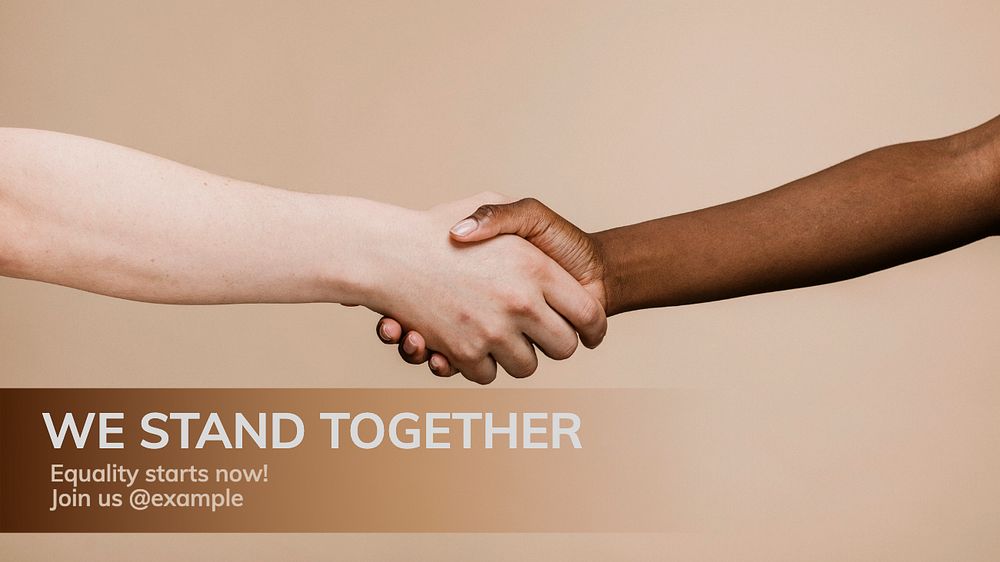 Diversity campaign blog banner template, editable text