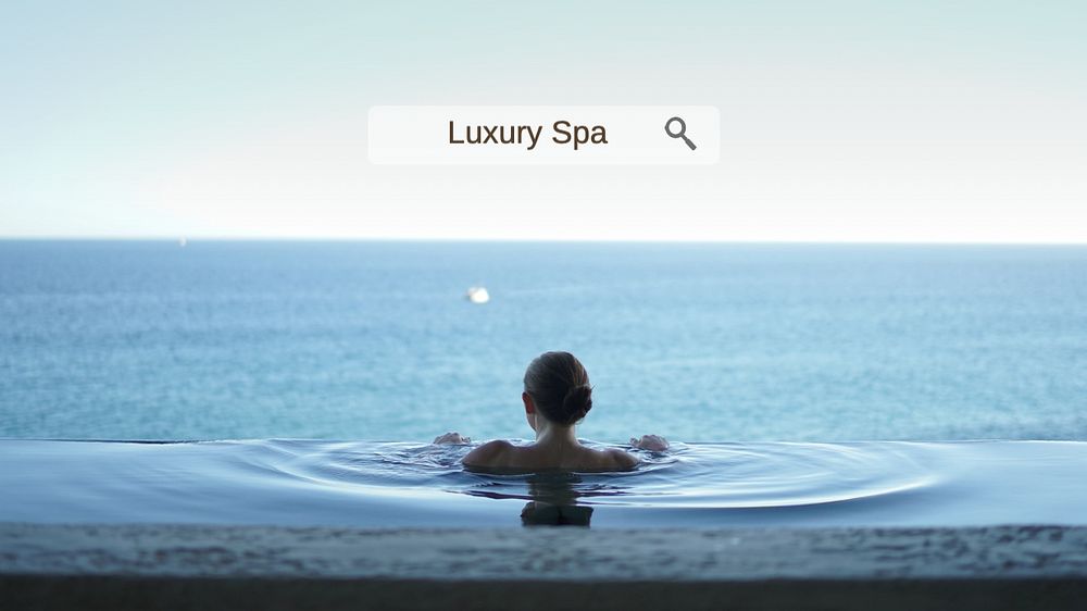 Luxury Spa blog banner template, editable text