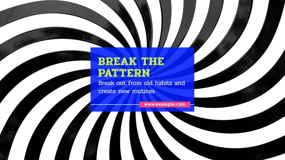 Break the pattern blog banner template, editable text