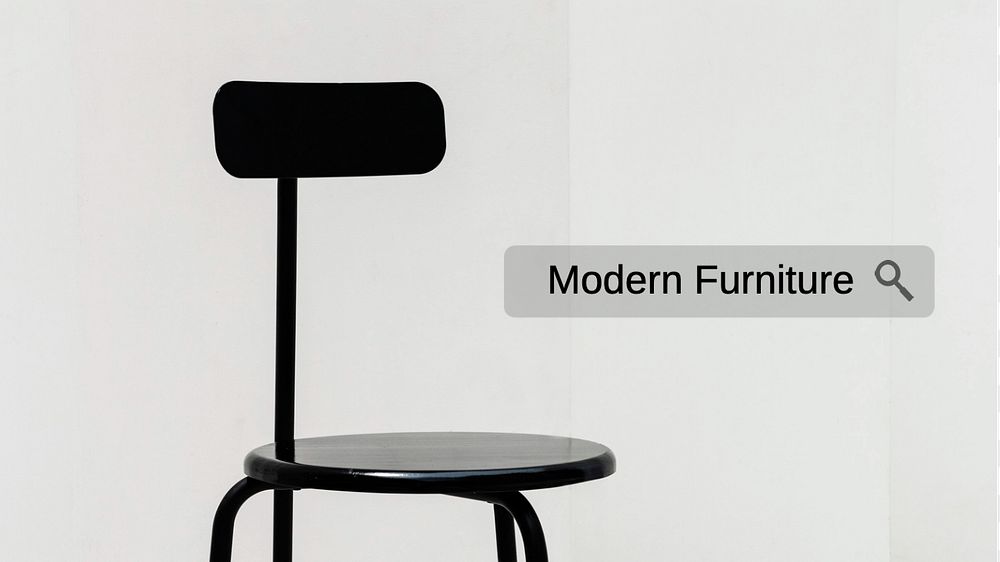 Furniture blog banner template, editable text