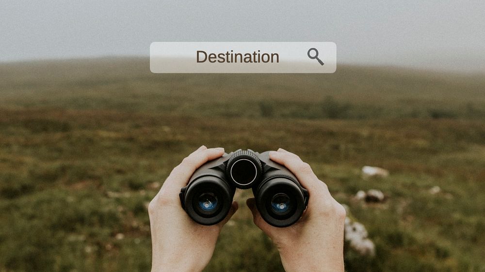 Destination blog banner template, editable text