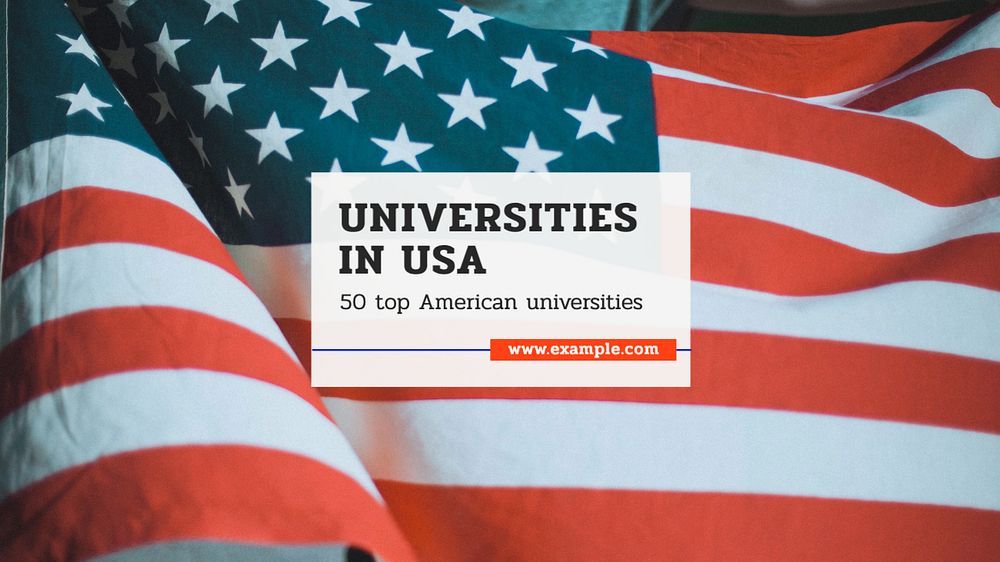 Study in USA blog banner template, editable text