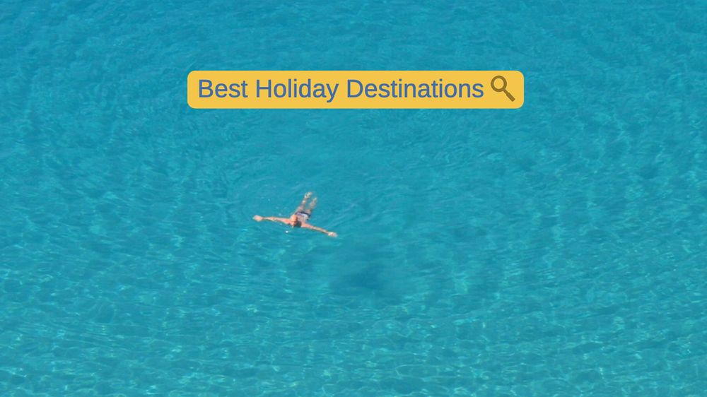 Best holiday destinations blog banner template, editable text