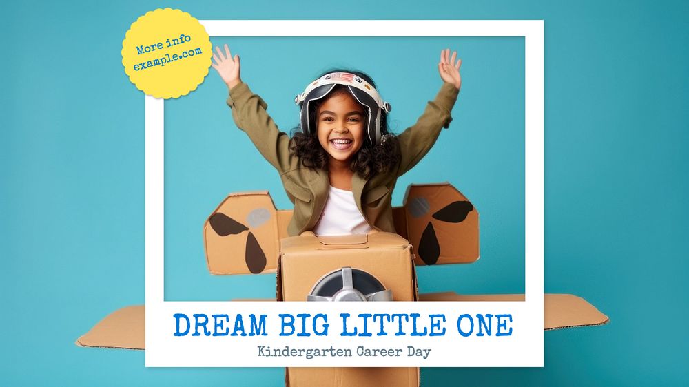 Career day blog banner template, editable text