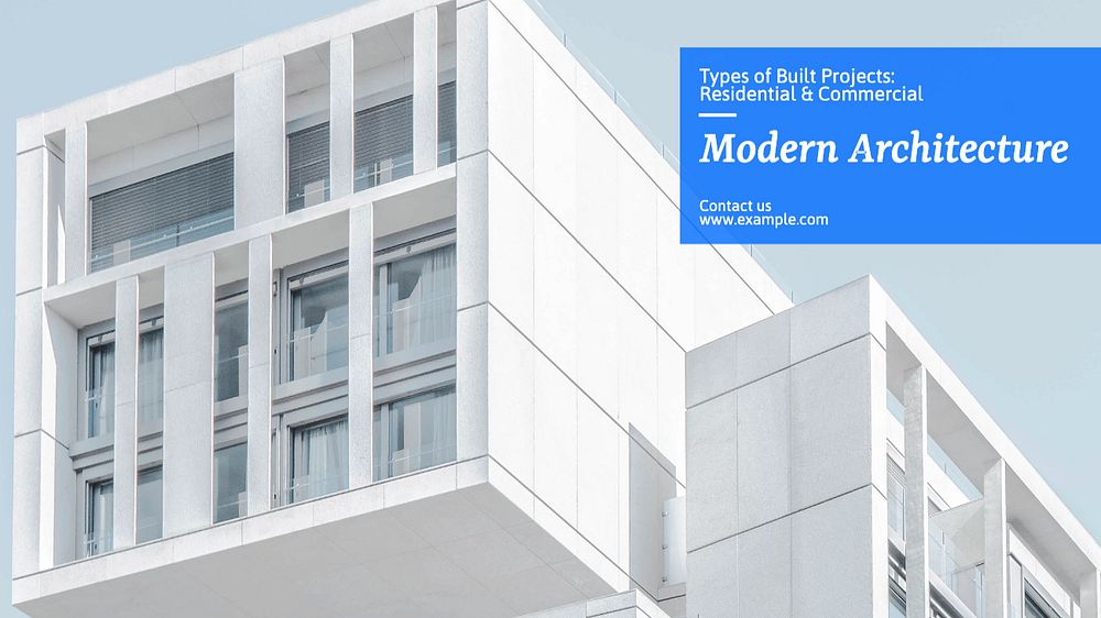 Modern architecture blog banner template, editable text