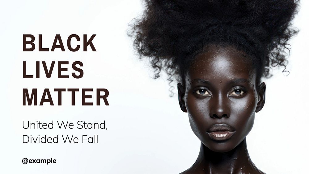 Black Lives Matter blog banner template, editable text