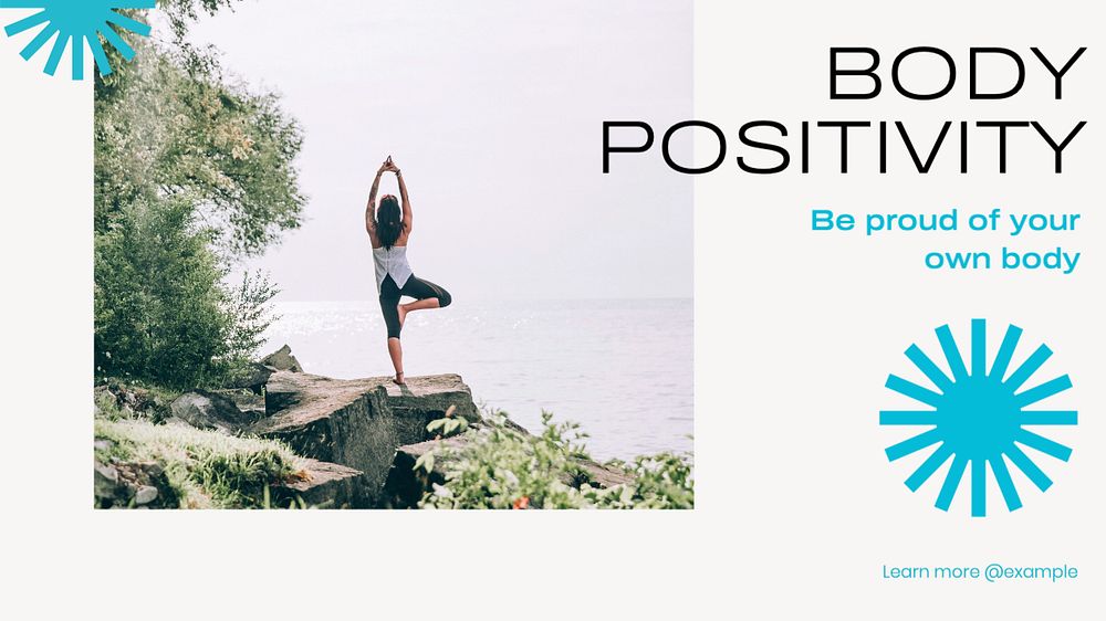 Body positivity blog banner template, editable text