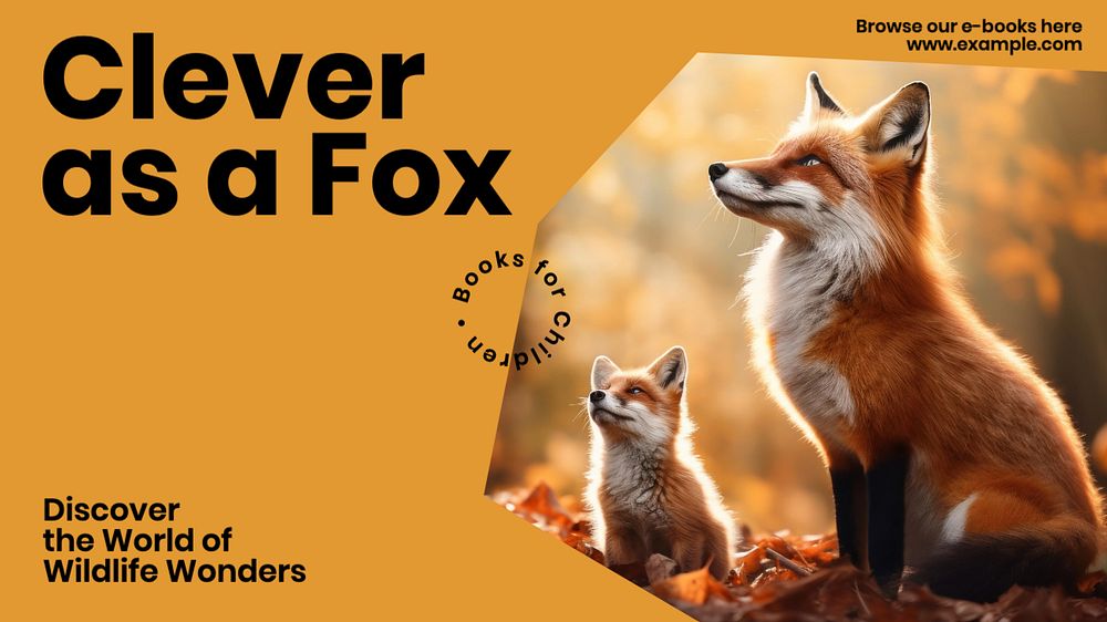 Fox blog banner template, editable text