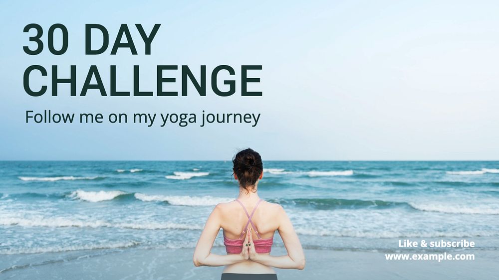 30 day challenge blog banner template, editable text