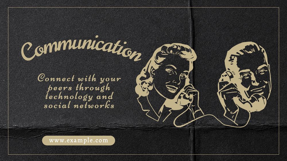 Communication tech blog banner template, editable text