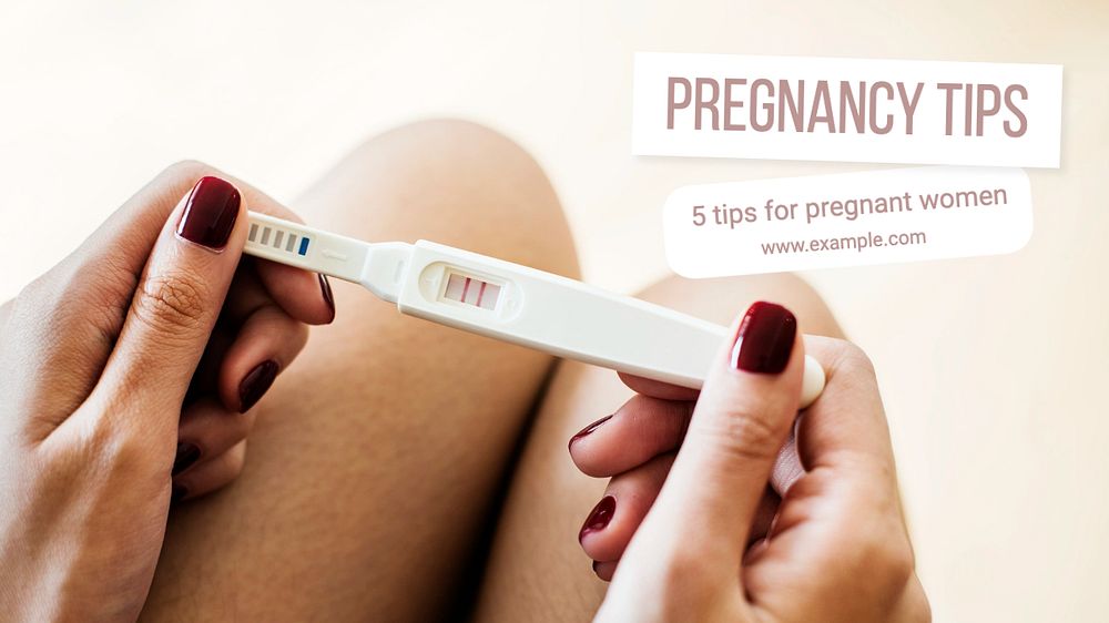 Pregnancy tips blog banner template, editable text