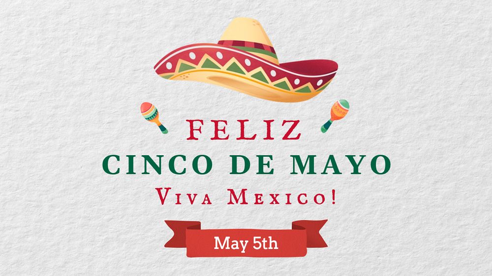 Cinco de Mayo blog banner template, editable text