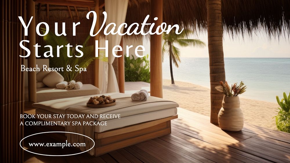 Your vacation blog banner template, editable text