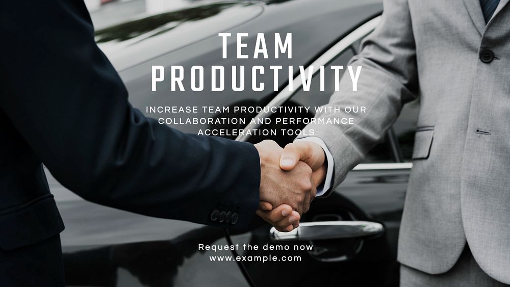 Team productivity blog banner template, editable text