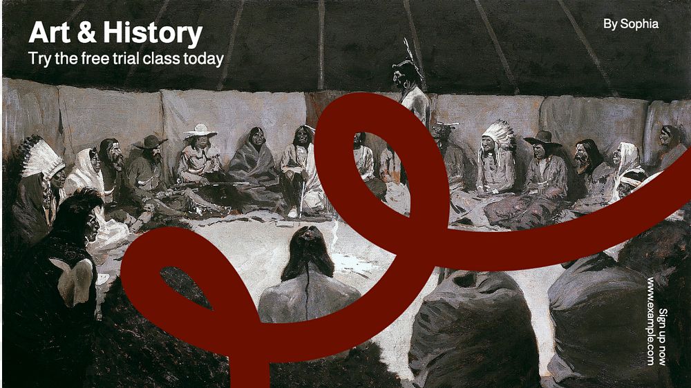 Art & History class blog banner template, editable text