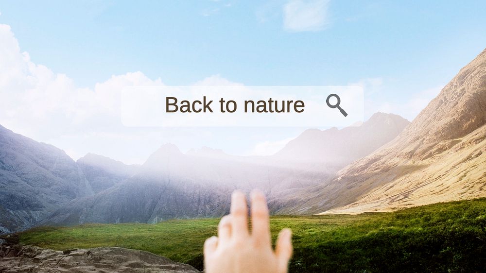 Back to nature blog banner template, editable text