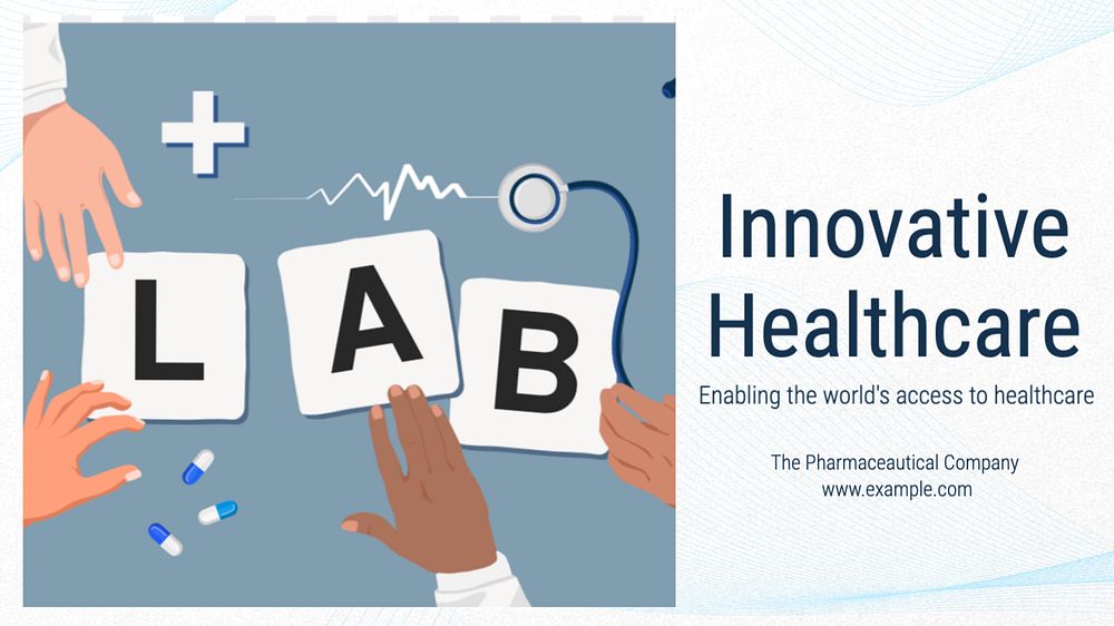 Innovative healthcare blog banner template, editable text